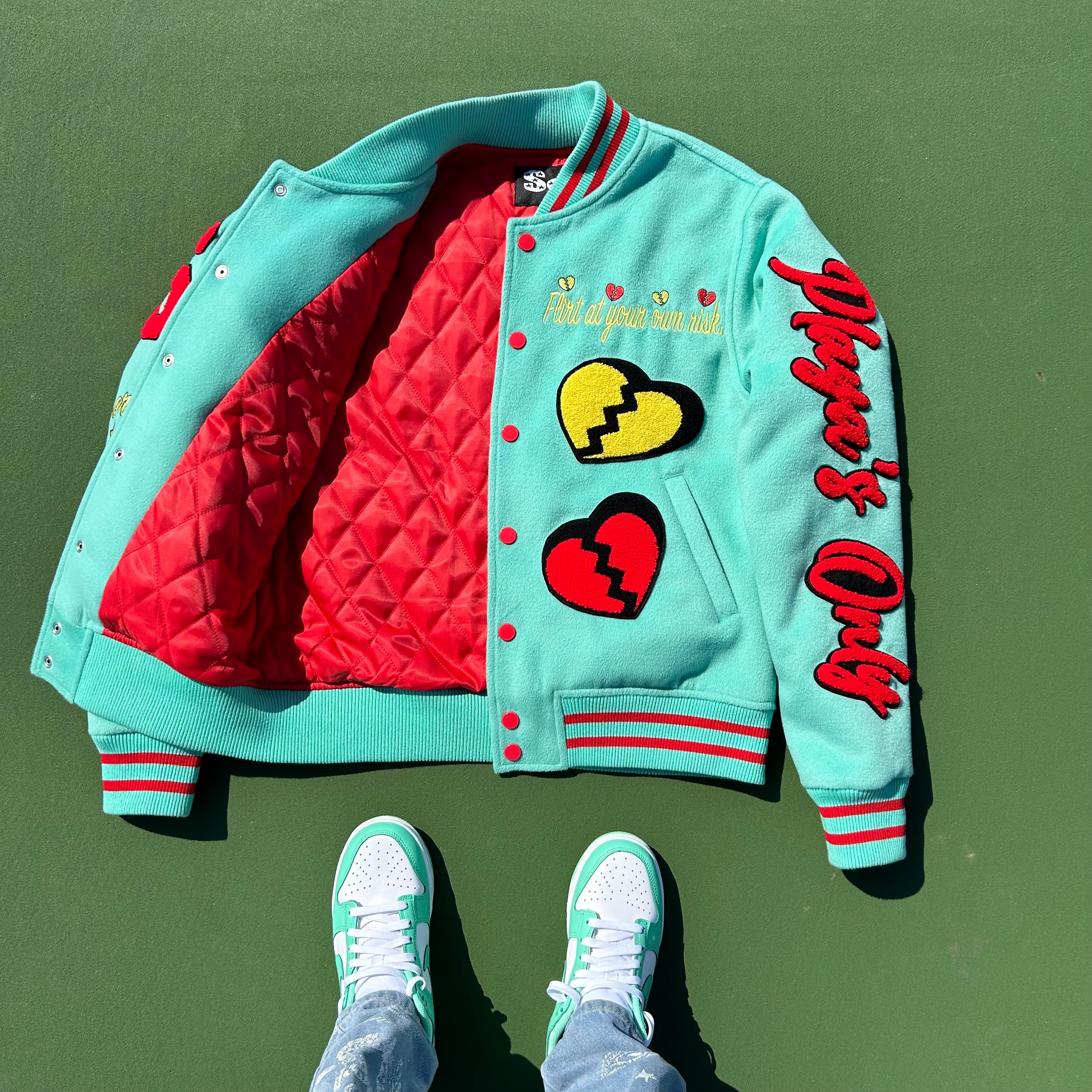 Mint Chocolate Chip Playa's Only Varsity Jacket