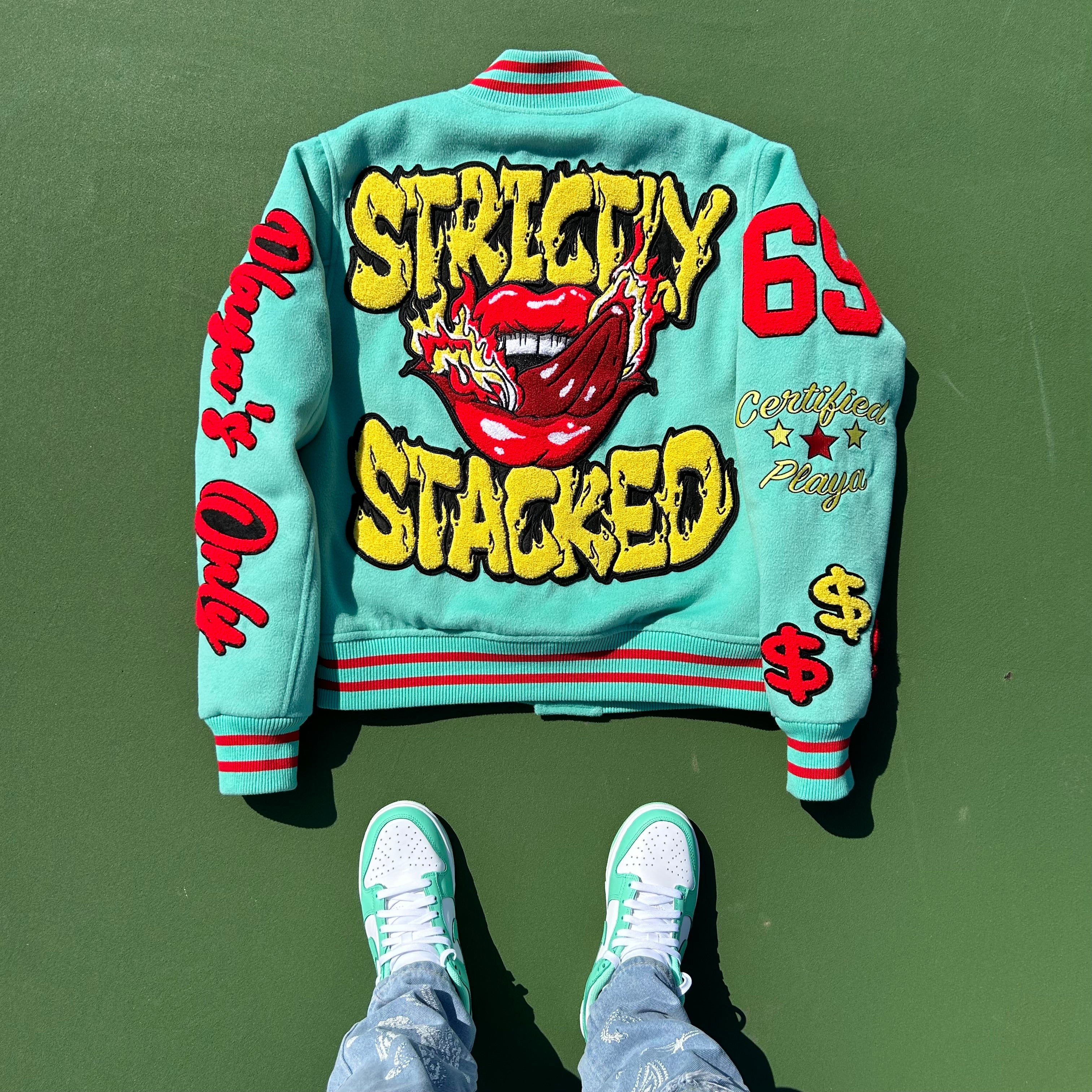 Mint Chocolate Chip Playa's Only Varsity Jacket