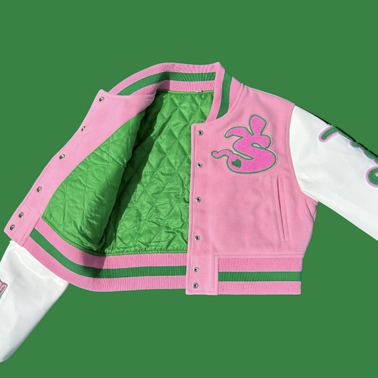 Pretty & Paid Crop Varsity