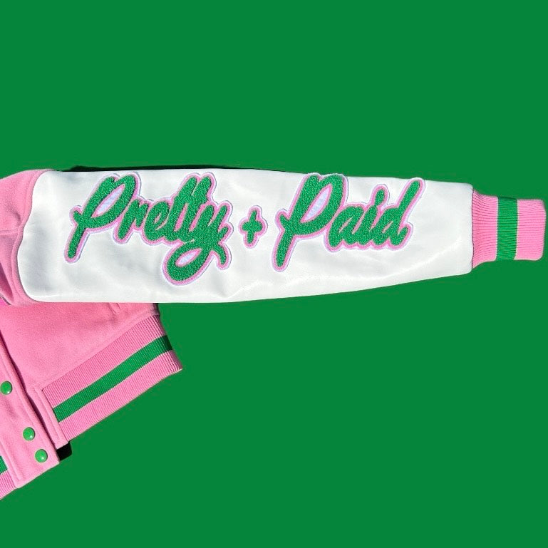 Pretty & Paid Crop Varsity