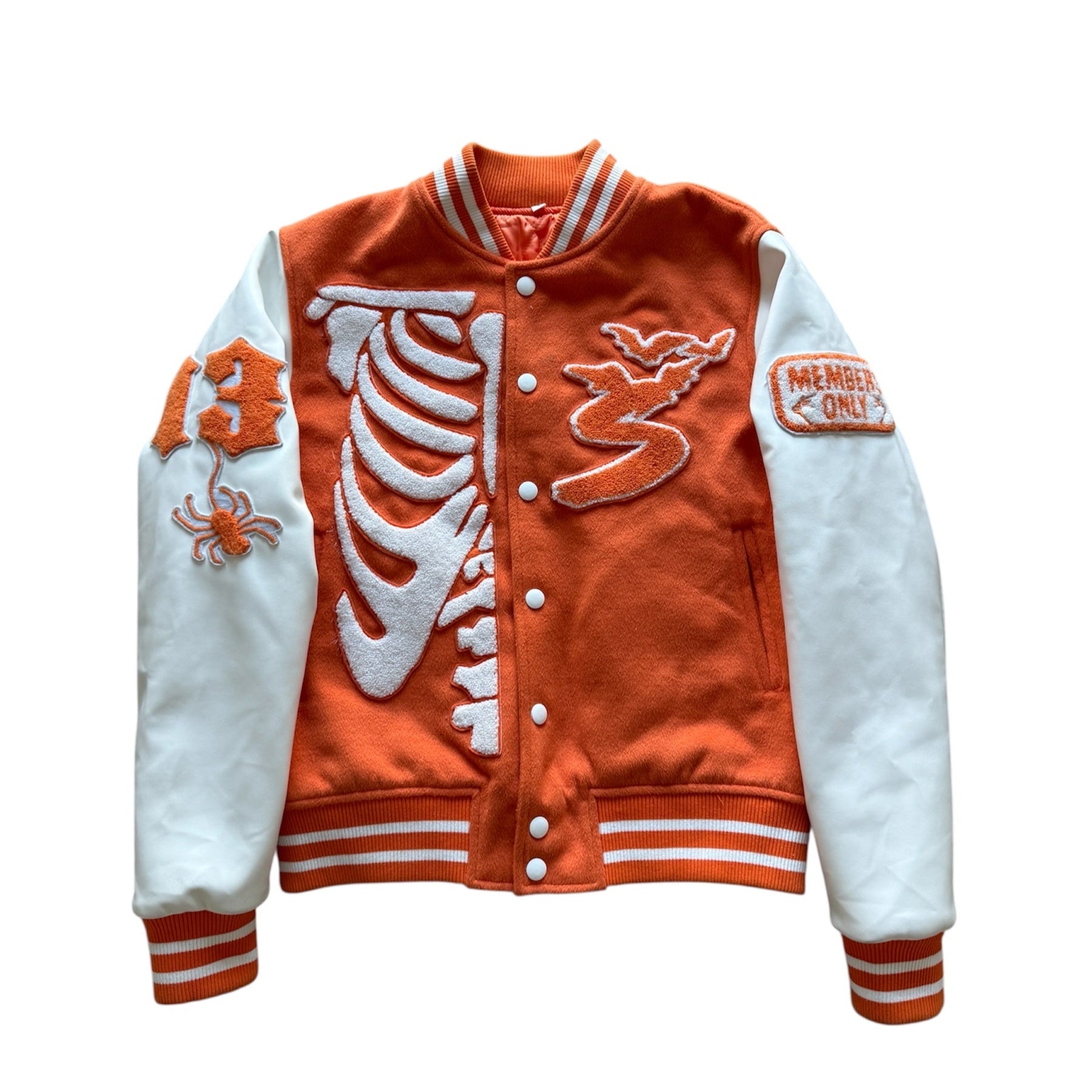 Orange Doomsday Varsity Jacket